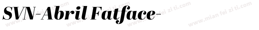 SVN-Abril Fatface字体转换